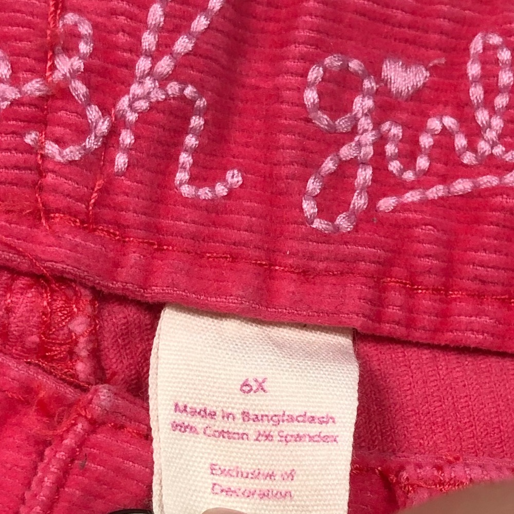 Oshkosh Coral Corduroys size 6x - Picture 5 of 9